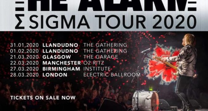 The Alarm Tour UK tour 2020 poster