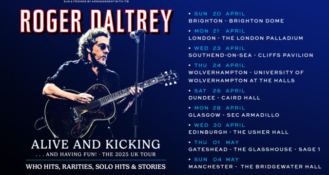TOUR NEWS : Singer championed by Eddie Vedder announced as Roger Daltrey tour special guest