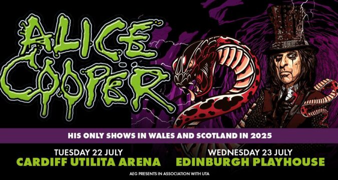 TOUR NEWS : Alice Cooper – announces only Wales and Scotland Shows for 2025